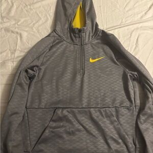 Nike Dri-FIT Gray Jacket with Yellow Interior